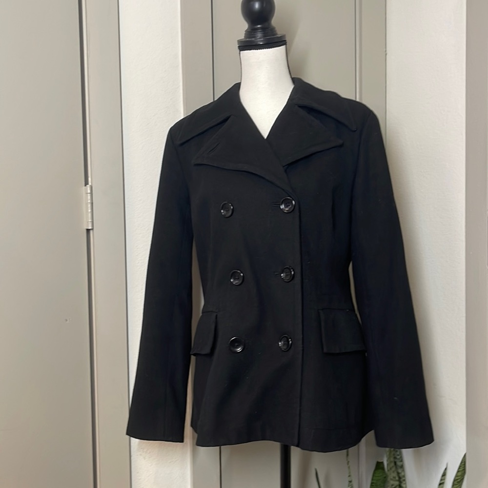 Banana Republic black pea coat